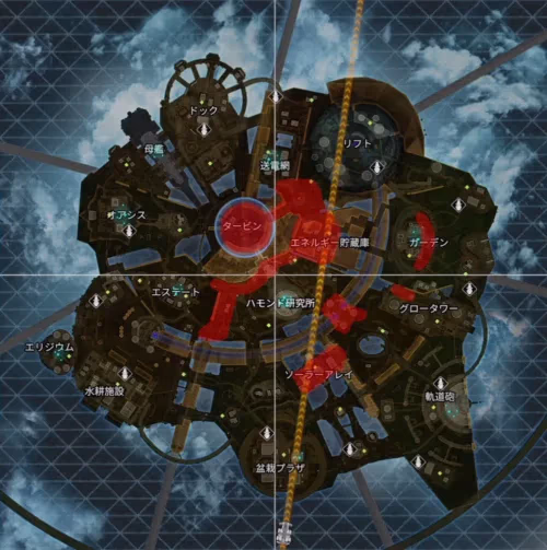 『Apex Legends』の「オリンポス」のマップ